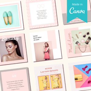 Posh In Peach Instagram Design Templates Pack